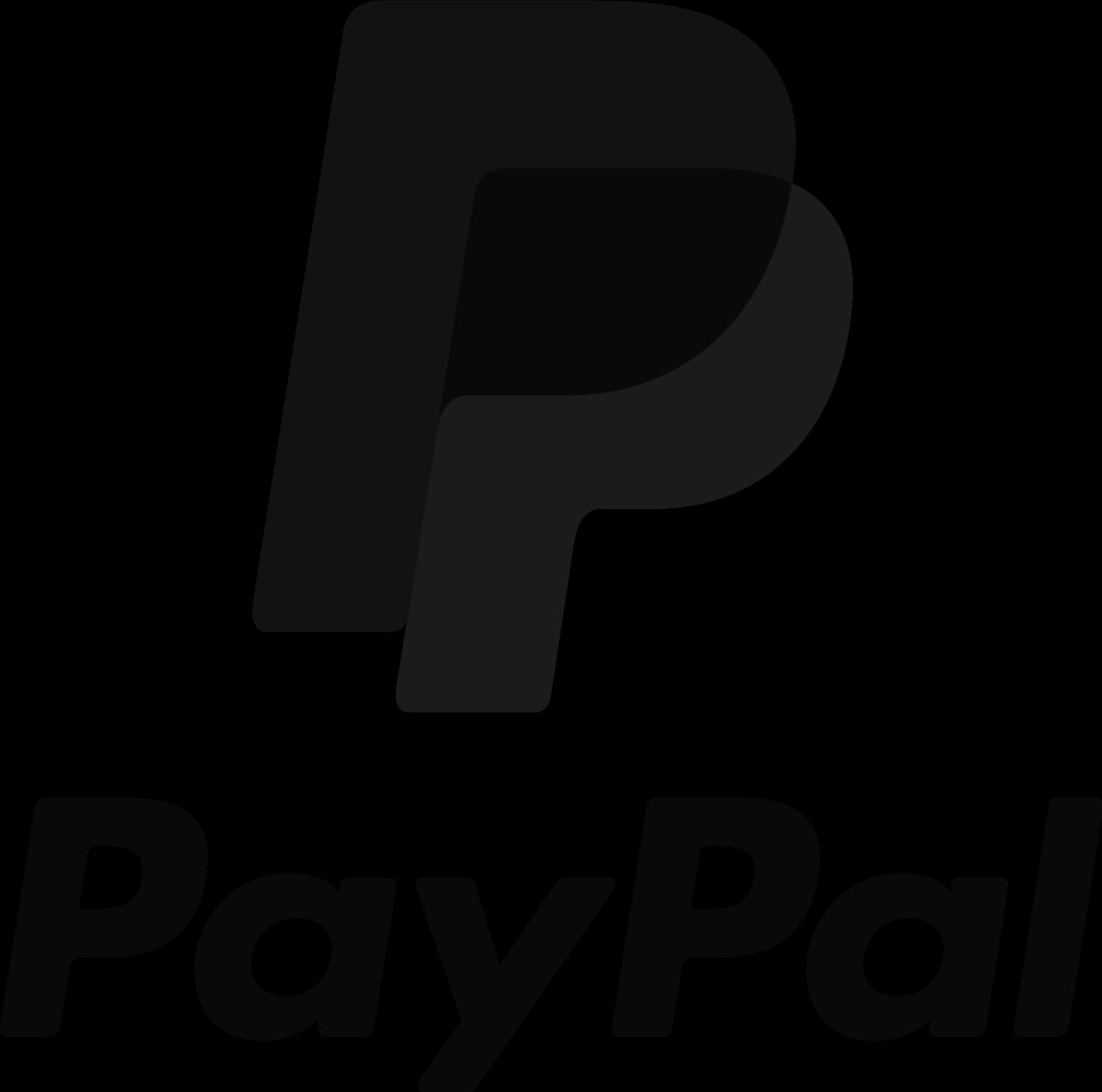 paypal logo png black