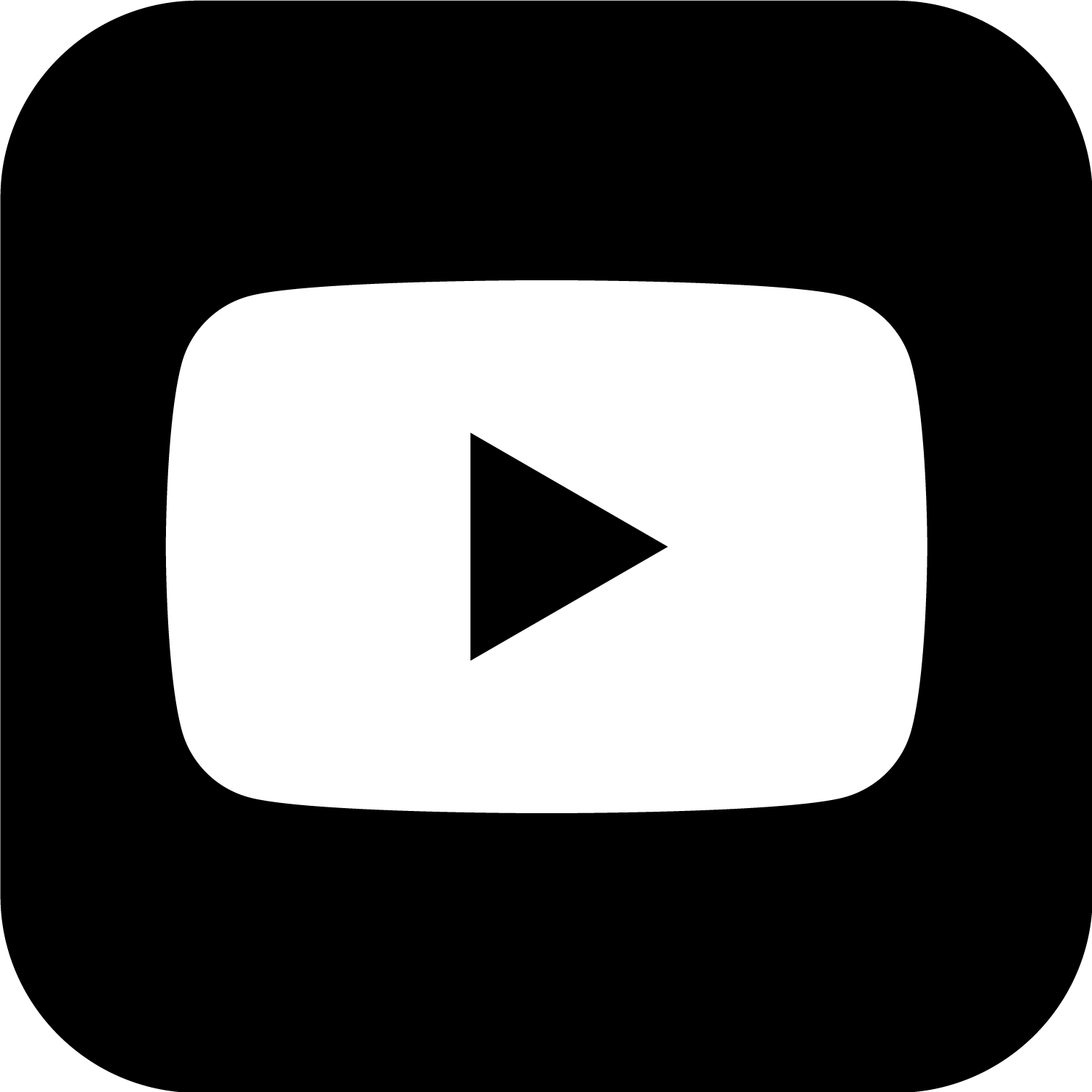 black and white youtube logo