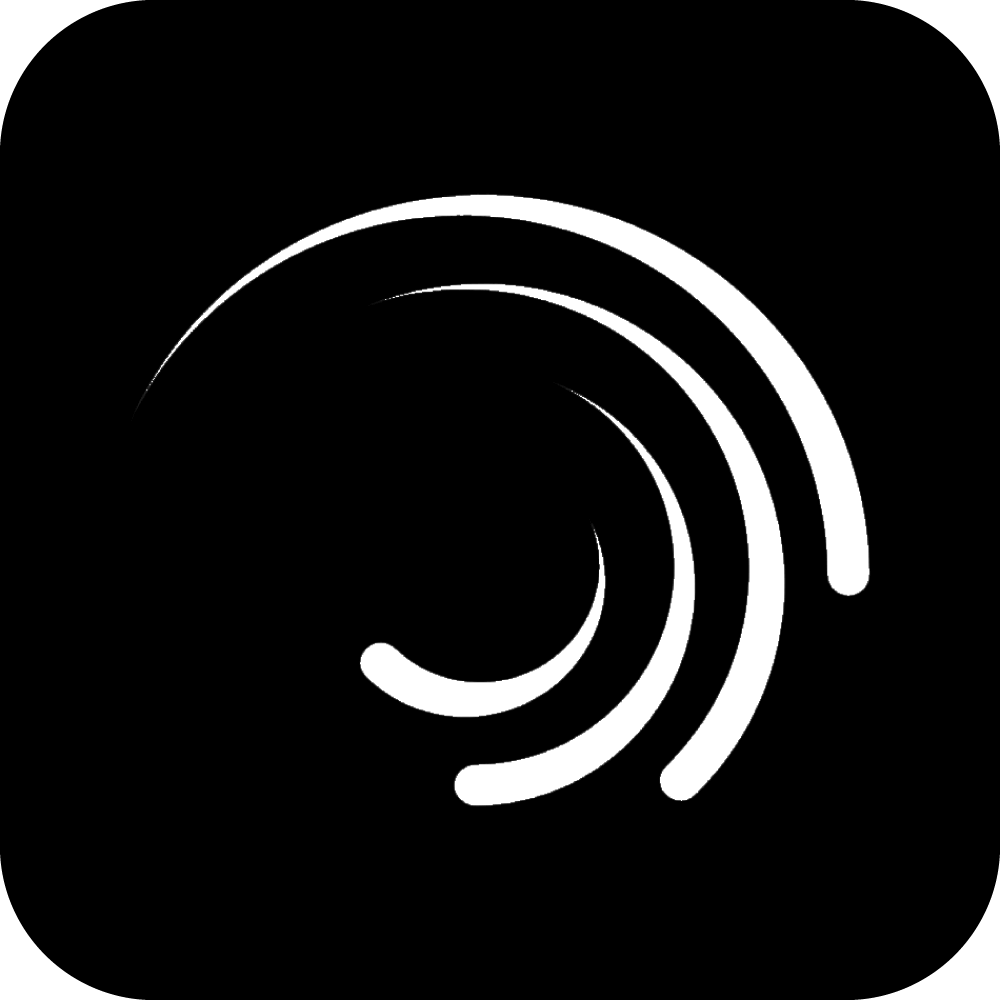 alight motion logo black