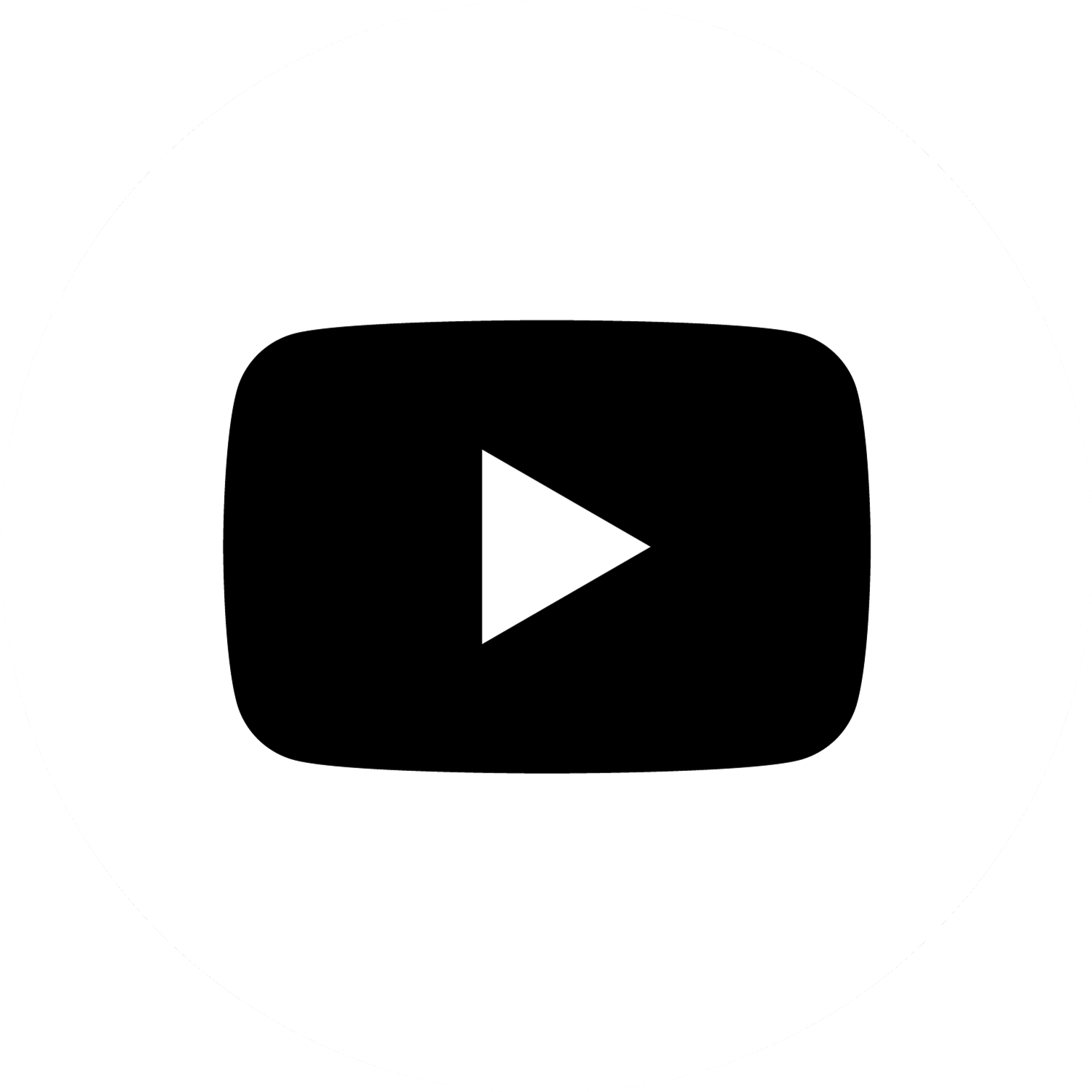 Black and White YouTube Icon title=