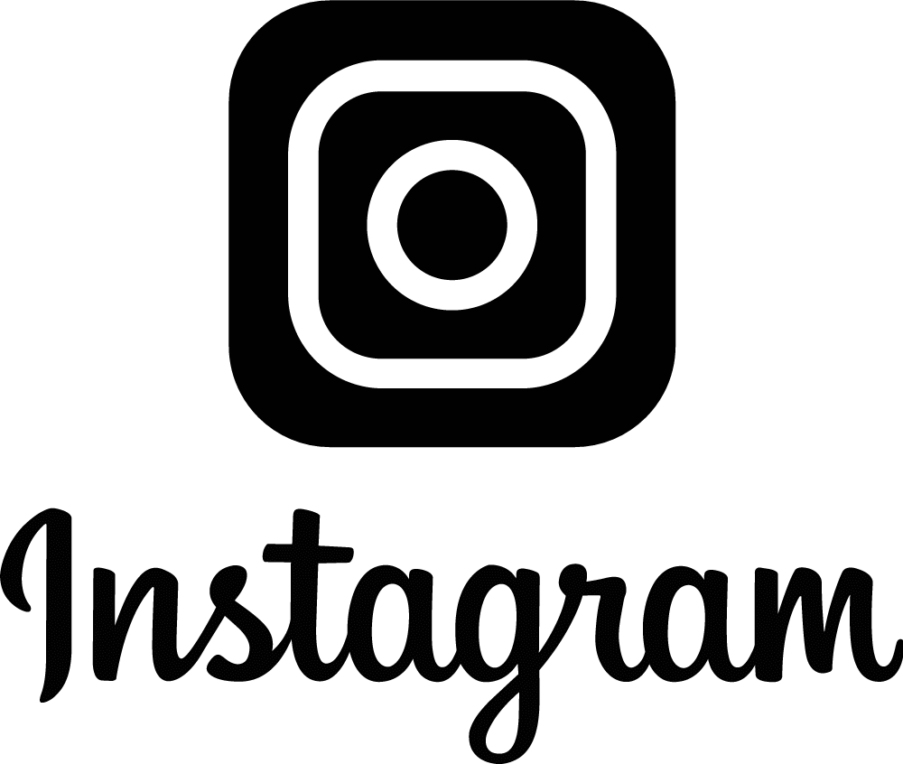 instagram name logo black and white