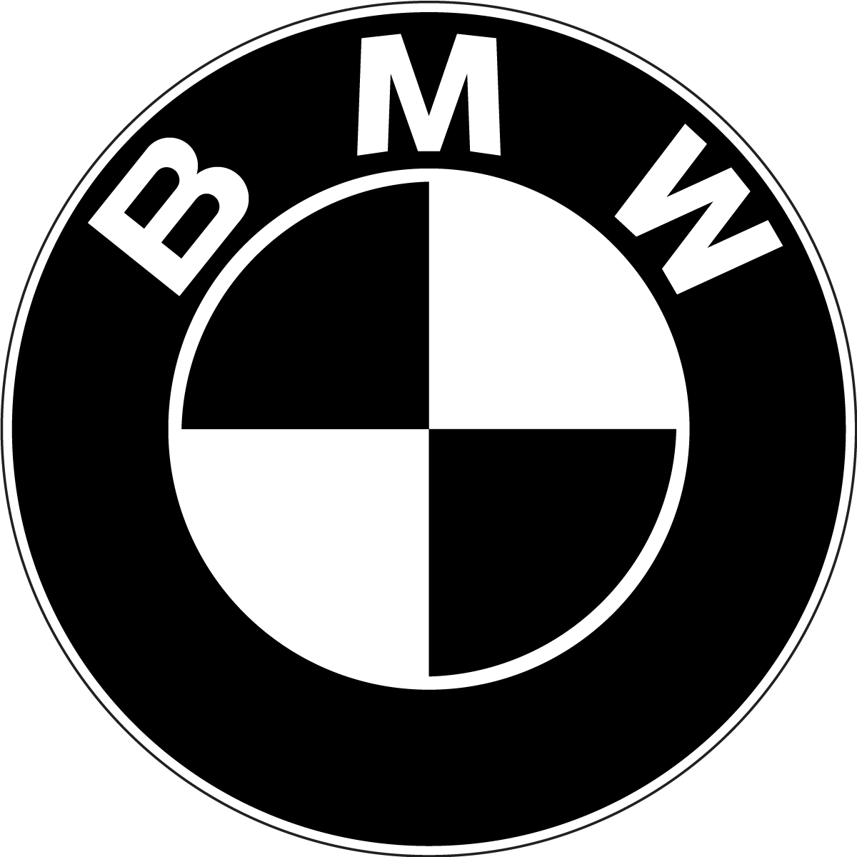 bmw logo png black and white
