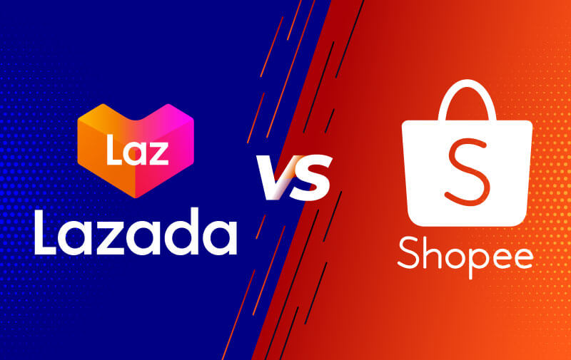 Shopee And Lazada Logo title=
